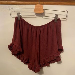 Brandy Melville Burgundy shorts
